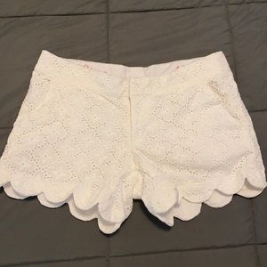 Lily Pulitzer White Lace Detailed Shorts